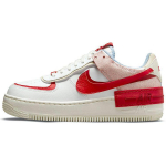 Nike Air Force 1 Shadow Skeltos odos Moteri&scaron;ki sportbačiai Balti Summit-White Raudoni Gym-Red CI0919-108 42
