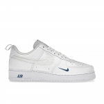 Nike Air Force 1 07 LV8 Atspindintis Swoosh - Balti Tamsiai Mėlyni Vyri&scaron;ki Sportbačiai FB8971-100 45