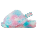 UGG Fluff Yeah avikailio patogios laisvalaikio &scaron;lepetės moterims, mėlynai rožinės 1131770-PID 37