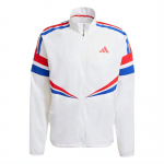 Adidas Adizero Retro Vėjui atspari &Scaron;ilta Mink&scaron;ta Patogi Ilgomis Rankovėmis Striukė Vyri&scaron;ka Striukė Balta JD7317 XL