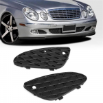 1 pora kairės + de&scaron;inės priekinio bamperio dangčio tinklinės grotelės, skirtos Mercedes W211 E-class E500