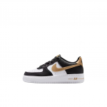 Nike Air Force 1 GS Juodi Balti Metalinio Aukso Vaikų Sportbačiai CT3839-009 36.5