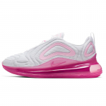 Nike Air Max 720 Balti Rožiniai Rise Lazeriniai Fuksijos Moteri&scaron;ki Sportbačiai Laisvalaikio Avalynė AR9293-103 36 white