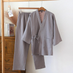 Unisex japoni&scaron;kas kimono medvilninis marlinis yukata: Pavasario/Vasaros Lengvas Porų Namų Drabužių Komplektas XL