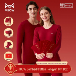 MiiOW Lucky Red Cotton Thermal Underwear & Sock Set L (110-130 lbs)