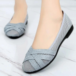 Moteri&scaron;ka mada Patogūs medžiaginiai plok&scaron;čiapadžiai batai Lady Loafers Batai 35 &scaron;viesiai pilka spalva