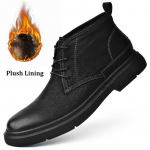 Vyri&scaron;ki Chukka batai, kasdieniai, puo&scaron;nūs aulinukai, vidutinio auk&scaron;čio odiniai batai vyrams, klasikiniai vyri&scaron;ki verslo darbo batai 46 tamsiai mėlyna spalva