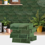 3D Stereo Klijai Lipnios Sienų Plytelės Vandeniui Atsparios Kar&scaron;čiui Atsparios Nuplė&scaron;ti ir Klijuoti Backsplash Plytelės Lipdukas Virtuvei Vonios Kambariui Namams Nuimamas 30.5CM*22.1CMX10Pcs