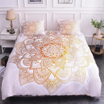 Mandala Bohemieti&scaron;kas patalynės komplektas Viengulis/Dvigulis/Karalienės/Karaliaus dydžio Lotoso gėlės antklodės užvalkalas Mandala stiliaus Poliesterio antklodės užvalkalas Duvet Cover Set&EU Single(135x200cm)