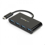 Hub USB-C - STARTECH.COM - 4 Ports - Aliment&eacute; par bus - USB 3.0 - Noir