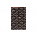GOYARD Grenelle senas gėlių ra&scaron;to kriauklės formos ki&scaron;enė drobės ir odos kortelių laikiklis ir paso dėklas unisex juoda/ruda Basic Package-Basic Package juoda