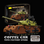 NAUJAS Vokietijos tankas VIII Maus Statybiniai kaladėlės Antrojo pasaulinio karo Armijos sunkusis tankas MOC Kaladėlės 3D Modelis Suaugusiųjų Berniukų Vaikų Dovanos Karinė Kolekcija Žaislai