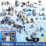STEM robotikos kodavimo rinkinys &Scaron;vietimo elektriniai konstravimo kaladėlės Programavimo modelis DIY techninis MOC surinkimo kaladėlės Dovana vaikams gray