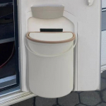 10L Plastikinis &scaron;iuk&scaron;liadėžė Su dangčiu RV Kempingui Valtims Karavanui Kemperiui Durų Arba Sienos Montuojamas &Scaron;iuk&scaron;lių konteineris 1pc gray