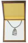Shih Tzu, Chrysanthemum Dog - Dog necklace in gift box, silver-plated locket for dog fan, striking pendant by Art-Dog brand sidabras