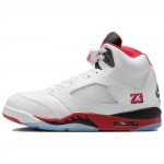 Air Jordan 5 Retro Fire Red 'Black Tongue' AJ5 HQ7978-101 2025 Vyri&scaron;kas dydis 44 white