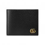 Gucci Marmont serijos dvigubo lankstymo odinė piniginė Unisex piniginė Juoda 435303-DJ20T-1000 Basic Set (Bag+Dust Bag)