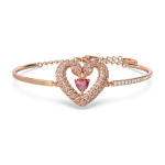Swarovski Una &Scaron;irdelės Žąsies Rožinio Aukso Atspalvio Apyrankė Unisex Apyrankė 5666672 Box (Random Color)