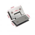 Naujas nerūdijančio plieno stiklo durų vyris 135 180 laipsnių sidabrinis vonios klipas berėmiai plok&scaron;ti tvirtinimai du&scaron;o kabina