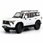 1/24 Lexus GX550 visureigis lydinio liejimo žaislinis automobilio modelis su garsu ir &scaron;viesa, atitraukiamas, vaikams, kolekcinis, gimtadienio dovana balta
