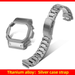 DW5600 Titano Lydinio Kamufliažinis Dėklas Modifikavimo Rinkinys G-SHOCK Casio DW-5600 GWM5610 GMW-B5000 Laikrodžiams Pilnas Titano Metalinis Dėklas Dirželis Atnaujinimas GMW-B5000 gray