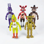 5-6 vnt./rinkinys FNAF Security Breach Veiksmo figūrėlės Sąnariuose judančios Nuimamos Bonnie Foxy Fazbear Me&scaron;kinas Lėlės Žaislai