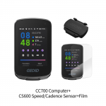 GEOID CC700 Belaidis dviračio kompiuteris Spalvotas ekranas ANT+ WIFI Dviračio spidometras IPX7 Atsparus vandeniui Mar&scaron;ruto navigacija Važiavimo odometras CC700 with CS600 black