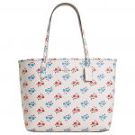 Coach City 33 Gėlių ra&scaron;to akmenukų odos pirkinių krep&scaron;ys Moteri&scaron;kas krep&scaron;ys Baltas Daugiaspalvis CT832-SVCAH Basic Set (Bag+Dust Bag)