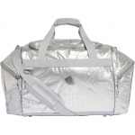 Adidas PU vieno peties rankinė, kelioninė rankinė Unisex skaidri ir sidabro metalinė JC5991
