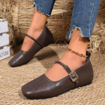 Moteri&scaron;ki plok&scaron;čiapadžiai batai Kvadratinė nosis Patogūs mink&scaron;ti sportbačiai Moteri&scaron;ki eleganti&scaron;ki klasikiniai retro plok&scaron;čiapadžiai Mokasinai Dizainerio Mary Jane batai Moterims 35