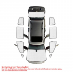Viso lango saulės skydelis automobiliui Volkswagen VW Sharan MK2 7N SEAT Alhambra 2011~ UV apsauga Automobilio priedai Langų deflektoriai Rear Windows 4pcs