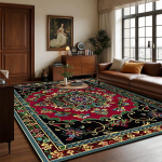 Persi&scaron;ki prabangūs dideli svetainės kilimai Bohemi&scaron;ka dekoracija Namų sofos zona Lengvai valomas kilimas Miegamojo prie&scaron;kambaris Neslystanti grindų danga 80cm x 120cm