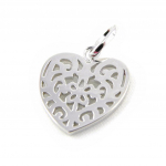 Les Tr&eacute;sors De Lily [H2637] - Pendentif Argent 'Love' argent&eacute; (rhodi&eacute;) - 15 mm sidabras