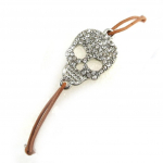 Les Tr&eacute;sors De Lily [N0781] - Bracelet cr&eacute;ateur 'T&ecirc;te de Mort' camel
