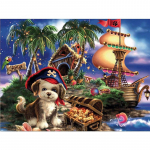 Visas 5D &bdquo;pasidaryk pats&ldquo; deimantinis pie&scaron;imas animacinis filmas &scaron;uniukas piratų siuvinėjimas kryželiu namų dekoras, rankų darbo dovana 25x30cm