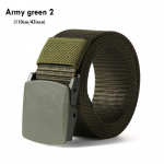 Įprasta apsaugos patikra be metalo Taktinė juosmens juosta Nailono juosmens diržas Karinis žiniatinklio diržas storam žmogui Army green 2 (110cm)