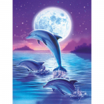 &bdquo;Pasidaryk pats&ldquo; &bdquo;Dolphin 5D&ldquo; deimantinis dažymas, pilnas apvalus gręžtuvas, gyvūnas, deimantinis siuvinėjimas kryžminio dygsnio mozaikos rinkiniai, dervos sienų menas, namų dekoras Full Round 20x30CM