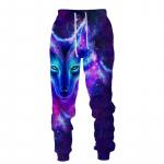 3D Wolf Graphic Printed Kasdieninės kelnės Vyri&scaron;ki sportiniai drabužiai Bėgiotojai Ilgos kelnės Vyri&scaron;kos lauko sportinės kelnės Vyri&scaron;kos hiphopo kelnės M