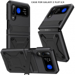 Su laikikliu + pilna apsauga, skirta &bdquo;Samsung Galaxy Z Flip 4 5g 2022 Case Kickstand&ldquo; dviejų sluoksnių apsauga, atspari smūgiams, skirta &bdquo;Z Flip 3/4&ldquo;