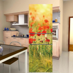 Baltos gėlės &scaron;aldytuvo durų puo&scaron;menos Eleganti&scaron;kos gėlės &Scaron;aldytuvo lipdukai Lipdukai prie sienų Vinilo tapetai freskos menas 40x120cm