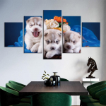 Spaudiniai Meno Sienos Drobės Tapyba Modernūs Spaudiniai Mielas &Scaron;uo Dažai Plakatai Paveikslai Sienų Dekoravimas 40x60cm*2 40x80cm*2 40x100cm*1