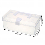 Kaukės laikymo dėžutė su rankena Buitinė dulkėms atspari sandari didelės talpos dėžutė, atspari vandeniui, atspari dulkėms įvairios paskirties daiktų laikymo dėžutės laikiklis 23*11.5*9.5cm