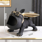 Derva &scaron;auni &scaron;uns skulptūra Bull-dogo dekoratyvinė figūrėlė laikymo padėklas Monetų bankas Įėjimas Raktas Užkandžių laikiklis Modernaus meno statulos namai smėlis