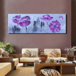 Spalvingos gėlės 60x180 cm didelis plakatas, tapyba ant drobės ant drobės, skirta svetainės sienai dekoruoti 20*40cm