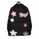Stars Schoolbag Junior High School Senior High School kuprinė Moteri&scaron;ka kuprinė juoda