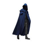 Helovino gobtuvu apsiaustas Unisex Vyrai Moteri&scaron;ki Cape Solid Ilgas Apsiaustas Vaidmuo Cosplay Kostiumai Vir&scaron;utiniai drabužiai Retro XL mėlyna