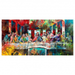 Graffiti Art Paskutinė vakarienė, Da Vinci Tapyba drobės spaudinys Modernus sienų menas paveikslėlis Pop Art HD plakatai, skirti gyvenamojo kambario dekoravimui be rėmelio 20*40cm