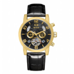 GUCAMEL Vyri&scaron;kas mechaninis laikrodis Tourbillon Dirželis Verslo mechaninis laikrodis Amžinasis kalendorius Vyri&scaron;kas laikrodis