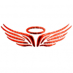 3D Angel Wing automobilių automobilių lipdukai Transporto priemonės emblemos ženklelio logotipo dekoravimas raudona