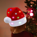 Kalėdinė skrybėlė Kalėdų galvos apdangalų rekvizitai LED Kalėdų Senelio ap&scaron;vietimas sceniniam Cosplay pasirodymui 38cm for Kids